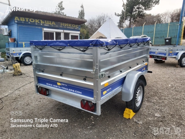 Туристическо, самосвално ремарке Vesta Light 20 с допълнителни канати и плосък брезент, снимка 5 - Ремаркета - 53403388