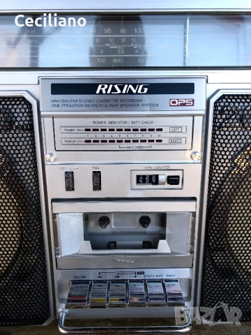 Радиокасетофон Rising SRC-2005 Vintage Boombox – колекционерски модел!, снимка 3 - Радиокасетофони, транзистори - 53830574