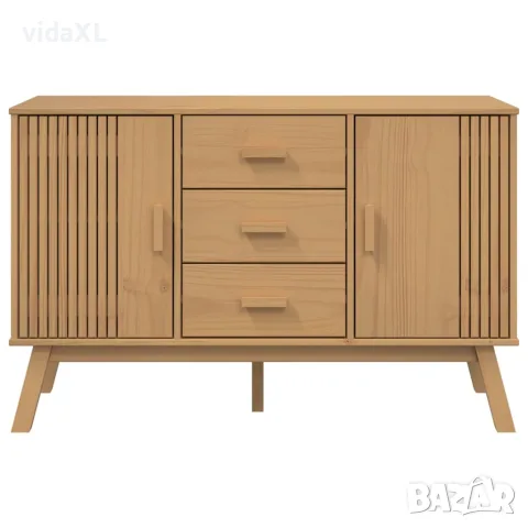 vidaXL Сайдборд OLDEN, кафяв, 114x43x73,5 см, бор масив, снимка 8 - Бюфети - 56147295