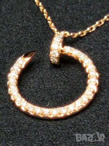 Колие  ОРИГИНАЛ Cartier just in clou  36 диаманта, снимка 2 - Колиета, медальони, синджири - 40739774