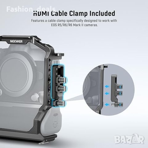 Нова NEEWER Камера Клетка за Canon EOS R5/R6, DJI Съвместимост, Arca Type, снимка 4 - Чанти, стативи, аксесоари - 42605670