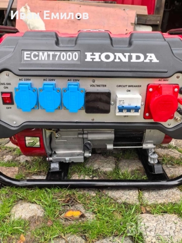 Генератор 3 фазен монофазен Honda ECMT 7000 Чисто нов не е пален никога , снимка 6 - Генератори - 52673390