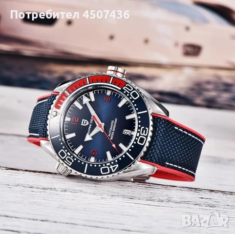 PAGANI DESIGN автоматичен часовник SEIKO NH35, сапфир, неръждаема стомана, водоустойчив, дата, безел, снимка 3 - Мъжки - 51143148