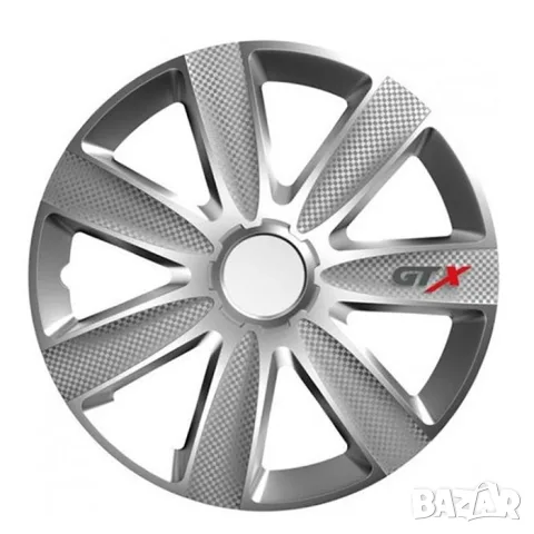 Тасове Versaco Carbon GTX сребристи за 13'' джанти, комплект от 4 броя