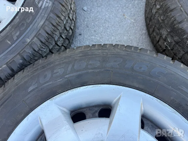 Железни джанти  за Mercedes Vito Viano с нови зимни гуми 205/65 R16C, снимка 6 - Гуми и джанти - 56023258