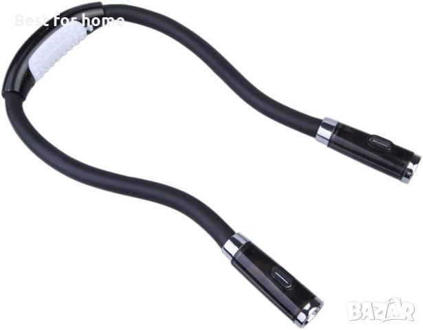 Huglight LED лампа със свободни ръце, прегръщаща врата, лампа за четене (черна), снимка 3 - Друга електроника - 44239660