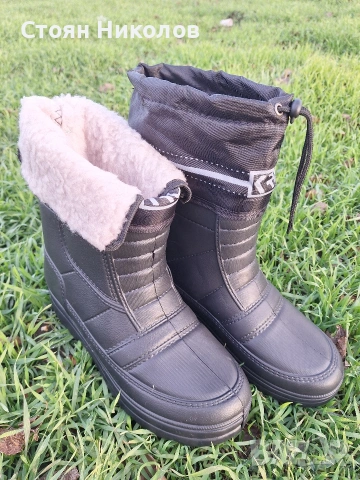 Зимни ботуши с термо чорап за лов и риболов черен "Крок"