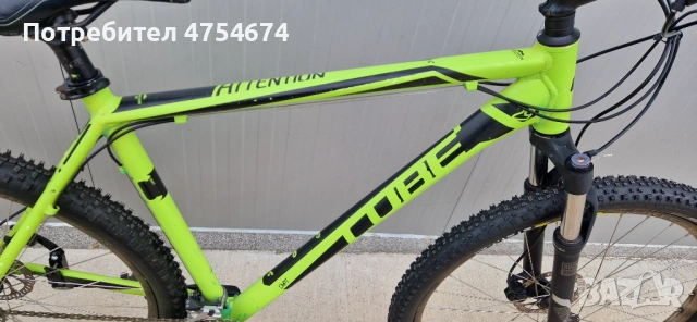 Алуминиев велосипед CUBE колело 29", снимка 4 - Велосипеди - 53797750