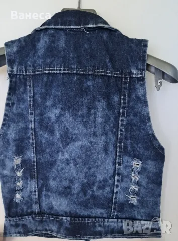 Чисто нов дънков елек , снимка 2 - Елеци - 47353169