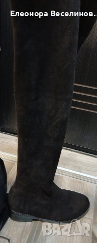 Велурени ботуши над коляното , снимка 2 - Детски боти и ботуши - 53624972