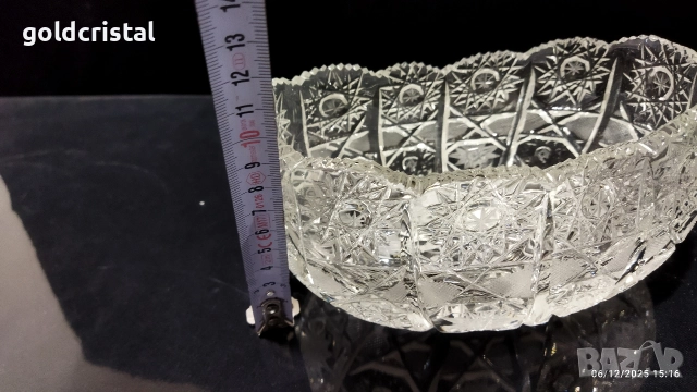 стара кристална купа фруктиера бонбониера , снимка 5 - Антикварни и старинни предмети - 52675100