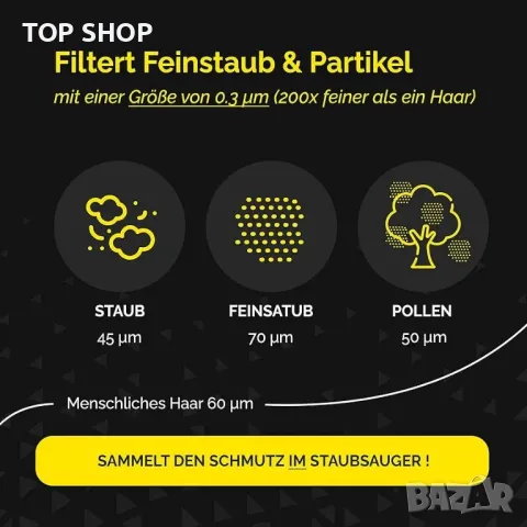 10 поларени торбички за прахосмукачка Bosch GAS 35 (35L) - 35 литрови, снимка 3 - Друга електроника - 48737213