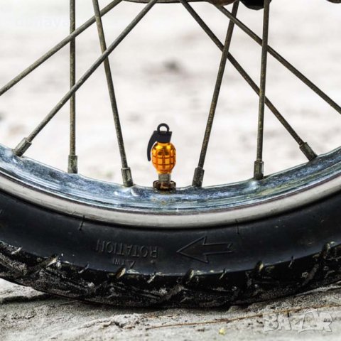 3797 Алуминиеви капачки за гуми граната, 4 броя, снимка 4 - Аксесоари и консумативи - 41540584