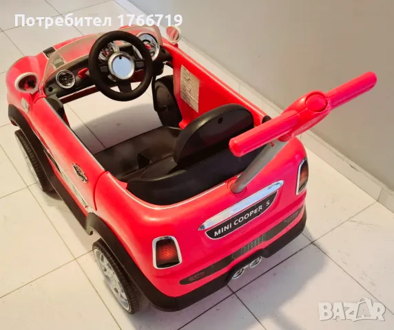 * MINI COOPER * Кола за возене и бутане - розова, снимка 5 - Коли, камиони, мотори, писти - 48913792