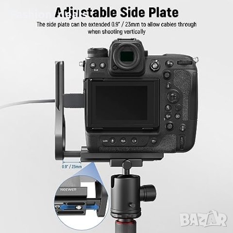 Нова L скоба, съвместима с Nikon Z9 алуминиева сплав фотоапарат, снимка 3 - Чанти, стативи, аксесоари - 42270459