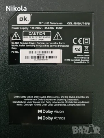 Телевизор OK. ODL58850UT-TFB на части