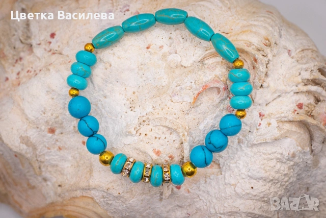 Гривна от полускъпжценни камъни, снимка 7 - Гривни - 53723547