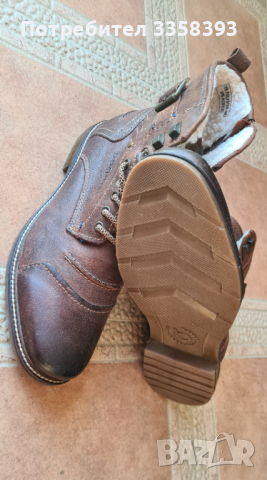 мъжки кожени боти Bugatti 43i , снимка 2 - Мъжки боти - 44510735