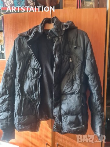 Черно зимно дамско яке, снимка 1