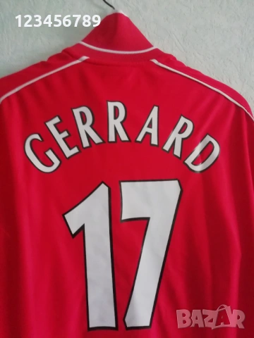 Liverpool #17 Gerrard 2000/2001/2002 Reebok оригинална тениска фланелка екип Ливърпул Джерард , снимка 2 - Тениски - 53231350