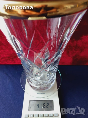 Авторски Кристални вази и кана със сребърен обков,среро 900/чаша,кана/, снимка 8 - Вази - 52017802