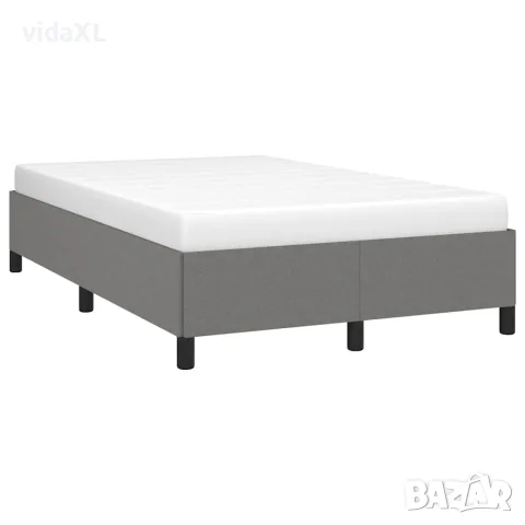 vidaXL Рамка за легло без матрак, тъмносива, 120x200 см, плат, снимка 4 - Спални и легла - 56147200