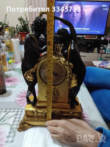 Фигуративен,античен,каминен часовник., снимка 5 - Антикварни и старинни предмети - 53523622