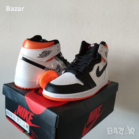 Nike Air Jordan 1 High Electro Orange Нови Оригинални Обувки Маратонки Кецове Размер 42 Номер 26.5см, снимка 3 - Кецове - 40284632