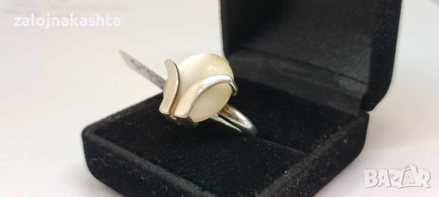 Сребърен пръстен със Седеф-5,70/925, снимка 4 - Пръстени - 44819707