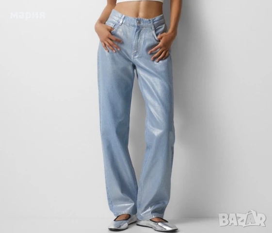 Нови сребристи дънки  Pull&Bear 34 размер