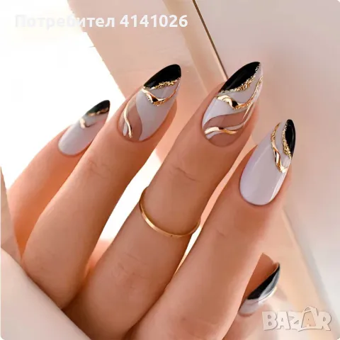 Самозалепващи изкуствени нокти Press On Nails, снимка 4 - Продукти за маникюр - 48223951