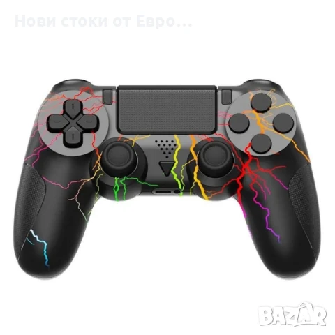 контролер за PS4,RGB безж контролер Pro контролер с LED светлина,3.5 мм аудио жак,двойна вибрация