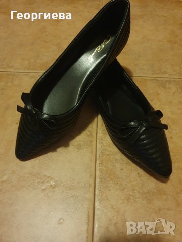 НОВИ черни обувки балерини 36,5 -37 номер, снимка 2 - Дамски ежедневни обувки - 42365975