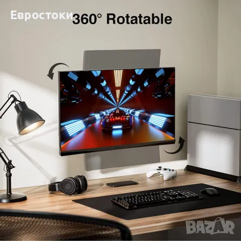 Стенна стойка за телевизор Perlegear за телевизори от 10 до 32 инча - въртяща се скоба за телевизор , снимка 3 - Стойки, 3D очила, аксесоари - 47583984