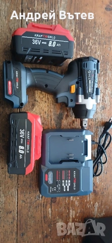 Нов ударен гайковерт KRAFT TWORLD 850N/m, снимка 3 - Винтоверти - 53769156