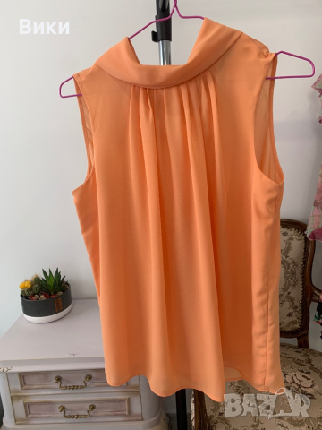 Дамски топ в цвят праскова размер 38 подходящ за S-M, снимка 4 - Корсети, бюстиета, топове - 44687310