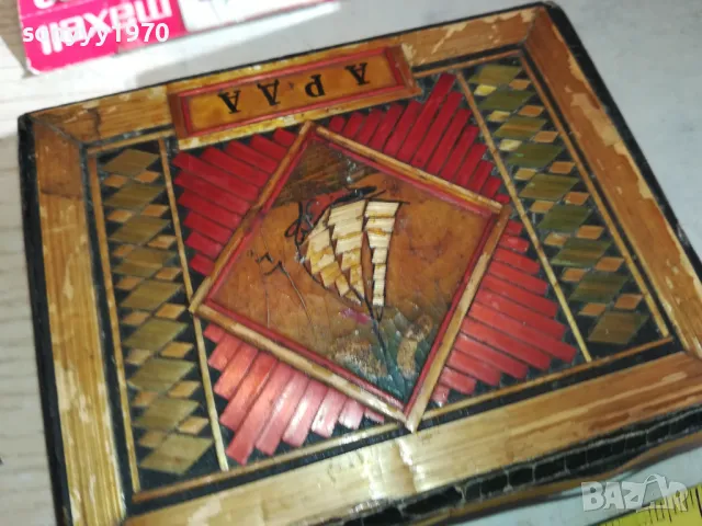 арда-антична кутия за цигари-фурнир/реликва 2411241640, снимка 3 - Антикварни и старинни предмети - 48088893