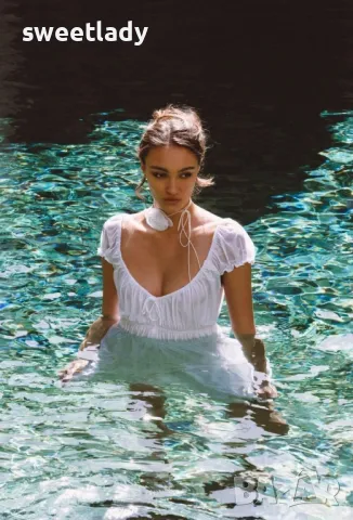 Лятна бяла рокля , снимка 2 - Рокли - 49608970