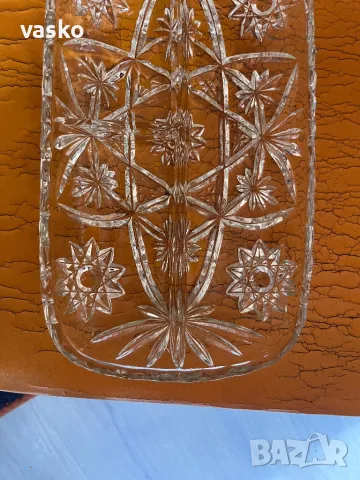 Кристално плато 30х16 см, снимка 2 - Чинии - 49672192