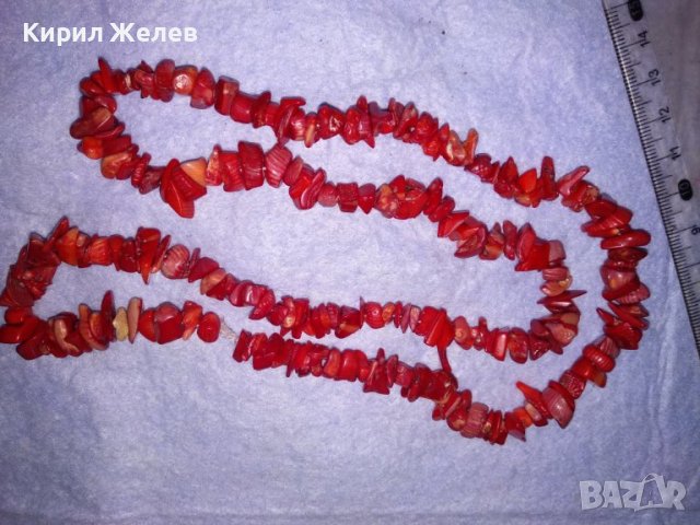 ПРЕКРАСНО СКЪПОЦЕННО ВИНТИДЖ АРТ КОЛИЕ от НАТУРАЛЕН ЧЕРВЕН КОРАЛ БИЖУ РЪЧНА ИЗРАБОТКА 15376, снимка 5 - Колиета, медальони, синджири - 41753198