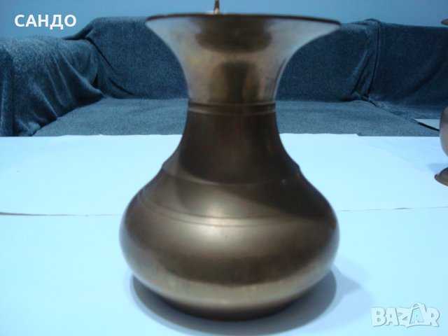 Вентидж изящни бронзови кани и ваза - Франция и Белгия, снимка 3 - Вази - 39021160