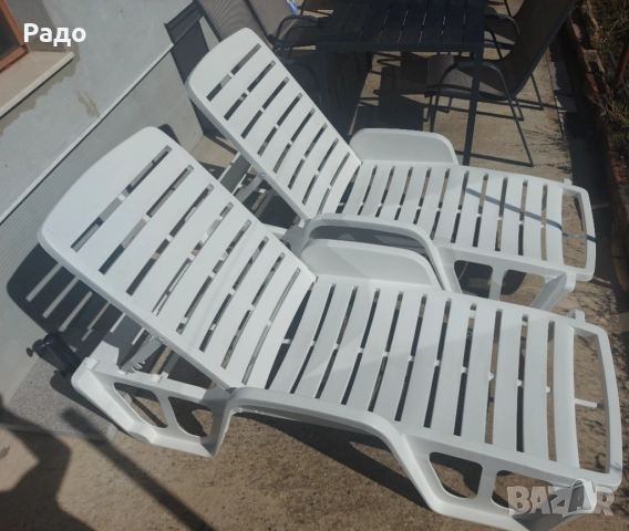 Шезлонг за плаж Lettino Fisso регулируем подлакътници сгъваем градински плажен басейн легло къмпинг, снимка 3 - Градински мебели, декорация  - 51990823