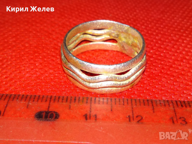 СТАР АР НУВО СТИЛ СРЕБЪРЕН ПРЪСТЕН МАРКОВО СРЕБРО 925 АЖУРНА РЪЧНА АВТОРСКА ИЗРАБОТКА 43804, снимка 7 - Пръстени - 44613512