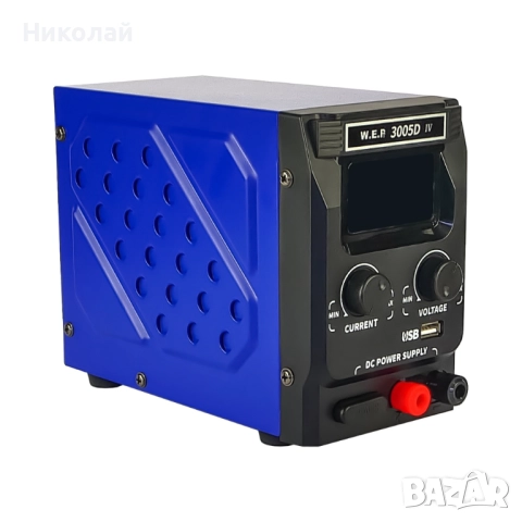 Захранващ блок WEP 3005D-IV, 30V, 5A, импулсно, с цифров дисплей (V/A/W), USB бързо зареждане, снимка 3 - Друга електроника - 52308127