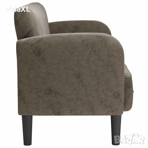 vidaXL Диван с мека мебел, тъмносив, 110 см, изкуствена кожа, снимка 4 - Дивани и мека мебел - 56147485