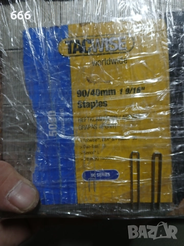 TACWISE Тесни поцинковани скоби 90/40 мм, 5000 броя, снимка 6 - Други - 52586418