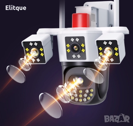 Безжична 4G WiFi камера за наблюдение с триекранен монитор,водоустойчива, снимка 3 - Друга електроника - 52787042