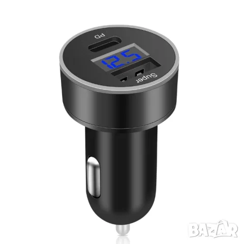Адаптер за запалка с USB и волтметър, снимка 2 - Аксесоари и консумативи - 55863763