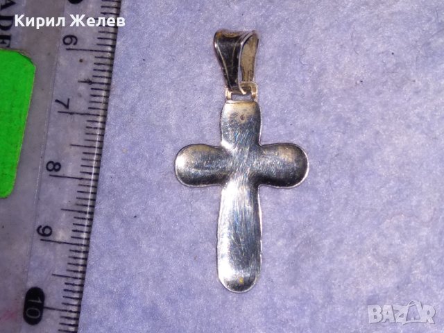 ЕЛЕГАНТЕН ИТАЛИАНСКИ СРЕБЪРЕН АРТ КРЪСТ СРЕБРО 925 с БЯЛА ПОЗЛАТА 38432, снимка 13 - Колиета, медальони, синджири - 41337131