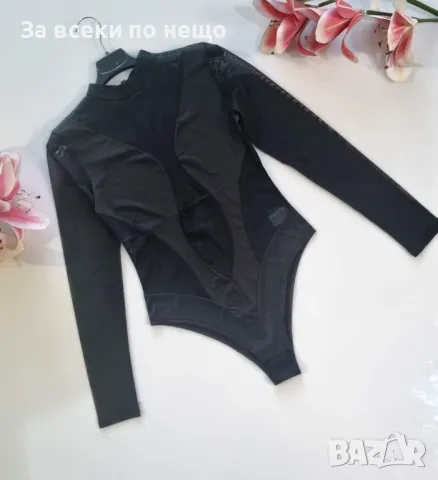 Дамско боди с дълъг ръкав - Различни цветове, снимка 3 - Корсети, бюстиета, топове - 48226567